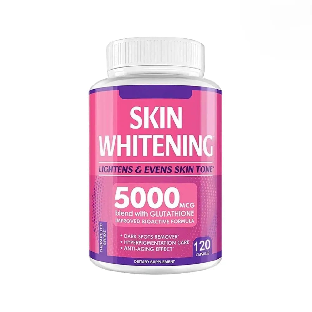 Suplemento Blanqueador de Piel con Glutatión 60 Cápsulas | Tratamiento para Manchas Oscuras e Hiperpigmentación | Potente Antioxidante para Tono de Piel Radiante | Apoyo Inmunológico y Salud Celular | Fórmula de Belleza Integral Nexiora