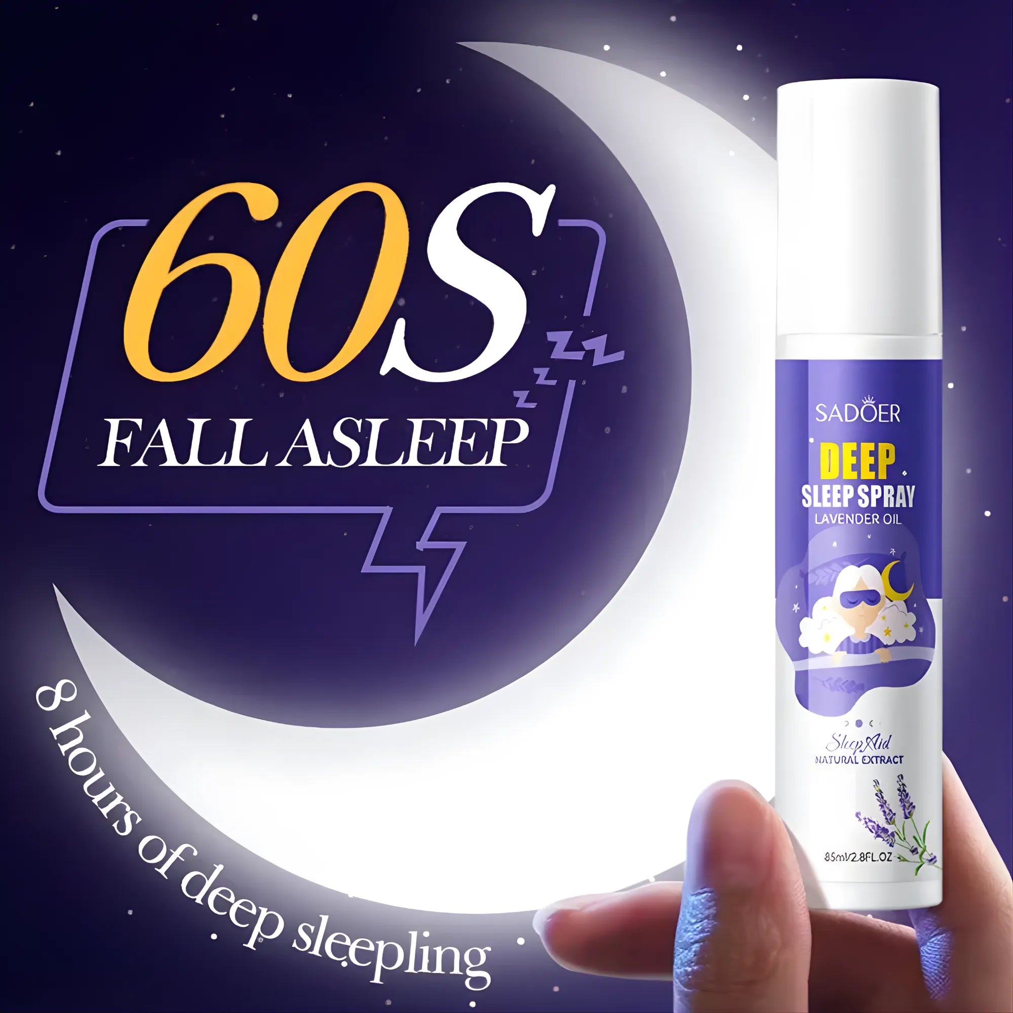 Aceite Esencial Sleep Ball Roll-On | Relajante Antiestrés, Auxiliar para Sueño Profundo y Alivio de Ansiedad 8.5cm