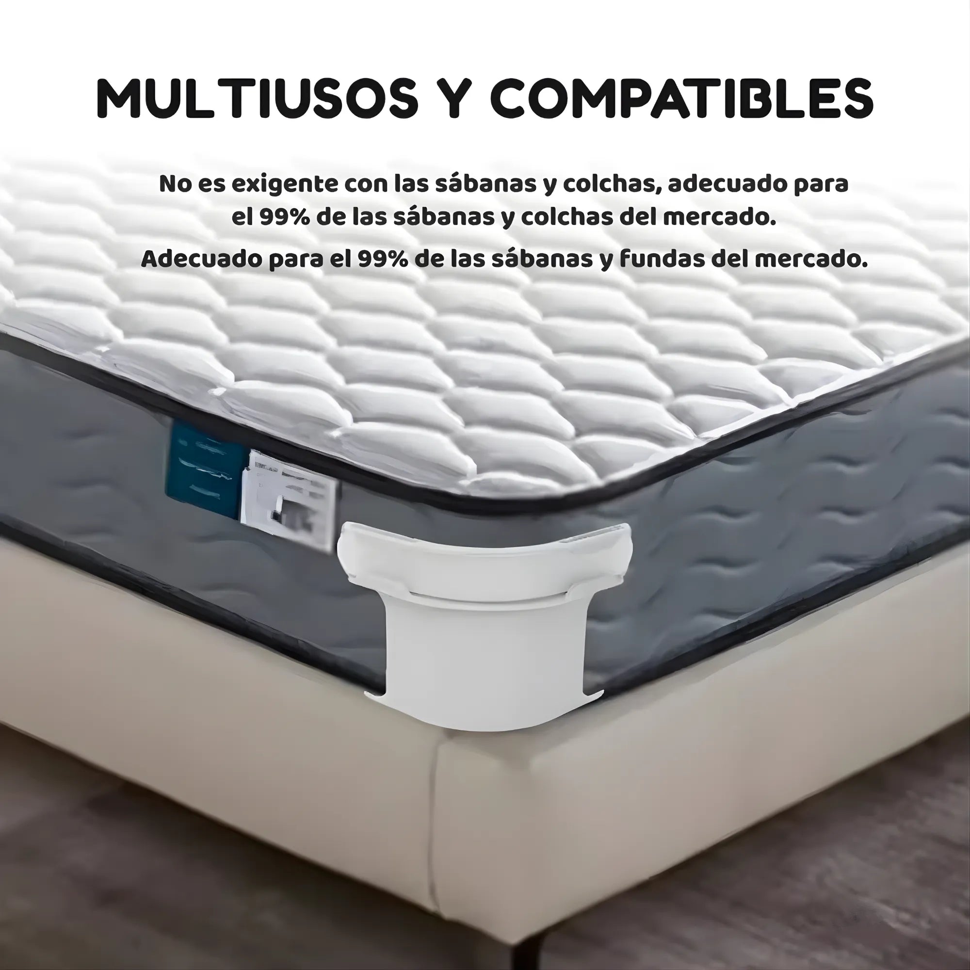 Kit de 4 Tensores Ajustables para Sábanas | Sujetadores Antideslizantes de Alta Resistencia | Sistema de Fijación para Colchones de 15-30cm | Mantén tu Cama Siempre Perfecta y Sin Arrugas