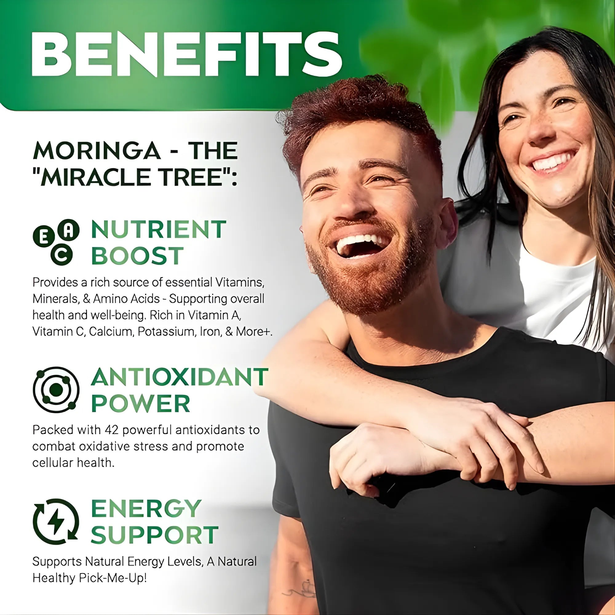 Suplemento de Moringa Premium 60 Cápsulas | Potente Antiinflamatorio Natural y Refuerzo Inmunológico | Alivia Dolor Articular y Mejora la Salud Intestinal | Energía Natural y Sueño Reparador | Calidad Nexiora
