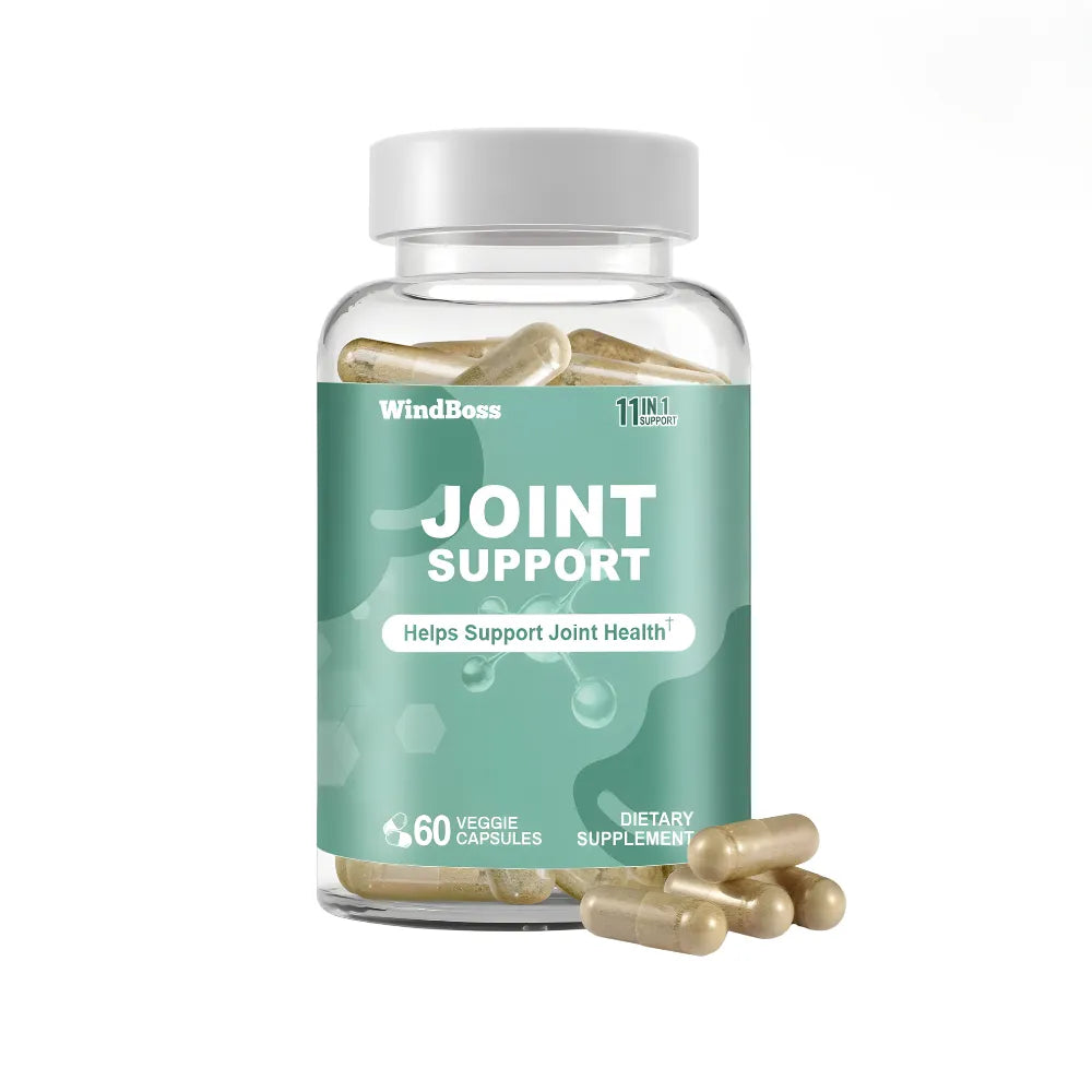 Suplemento Joint Support Windboss 60 Tabletas | Complejo para Salud Articular con Glucosamina, Condroitina y MSM | Colágeno Tipo II para Regeneración de Cartílago | Con Cúrcuma y Bromelina Antiinflamatoria