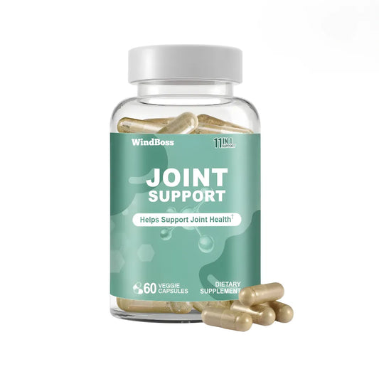 Suplemento Joint Support Windboss 60 Tabletas | Complejo para Salud Articular con Glucosamina, Condroitina y MSM | Colágeno Tipo II para Regeneración de Cartílago | Con Cúrcuma y Bromelina Antiinflamatoria
