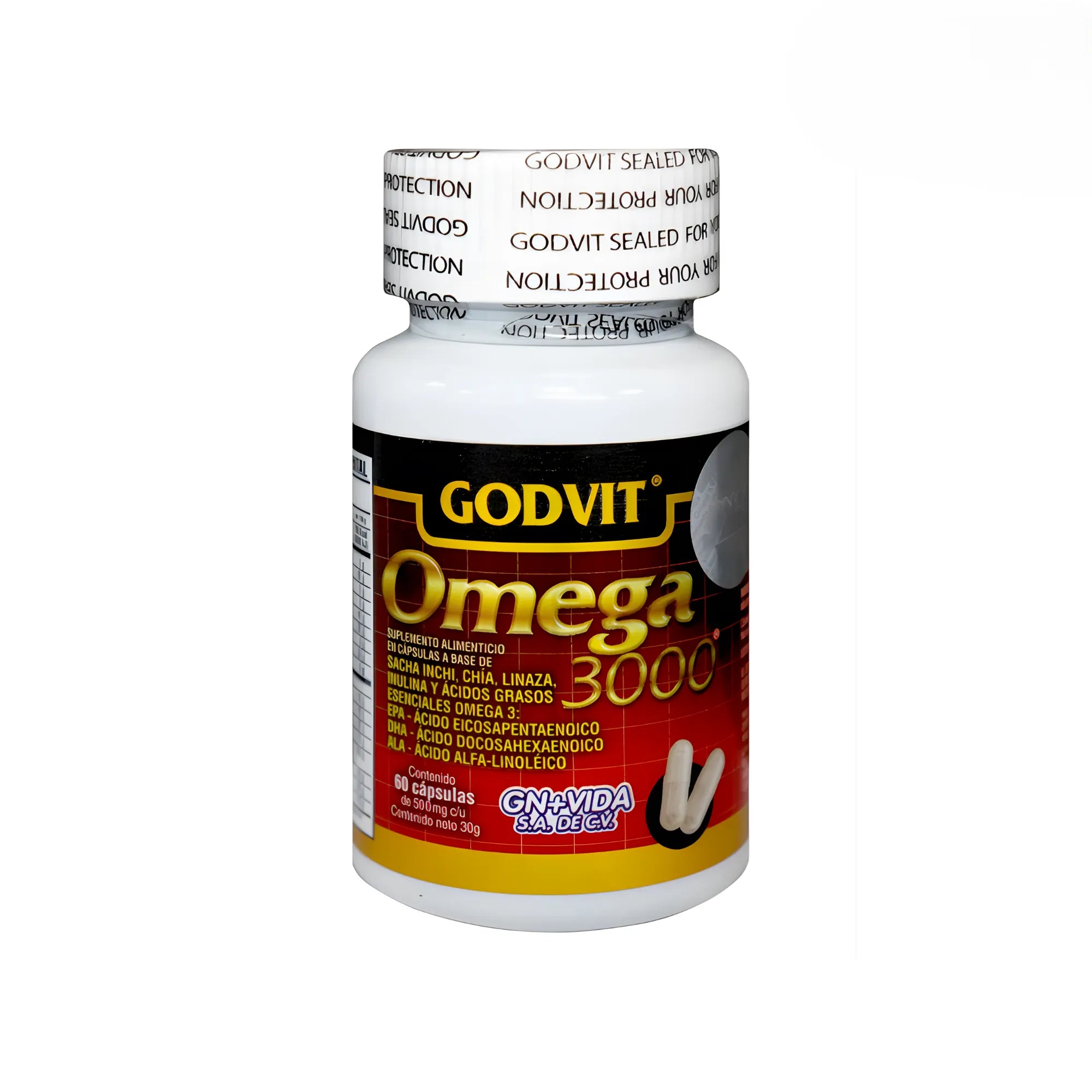 Suplemento Omega 3000 Nexiora | Enriquecido con Aceite de Krill | Certificado por COFEPRIS | 60 Cápsulas de 500mg | Máxima Concentración EPA, DHA y ALA | Soporte Cardiovascular, Memoria y Articulaciones