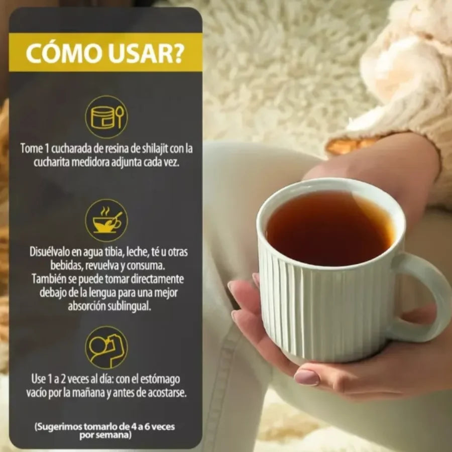 Shilajit Puro en Resina 50g | Superalimento del Himalaya, Energía Natural, Foco Mental y Apoyo Inmunológico