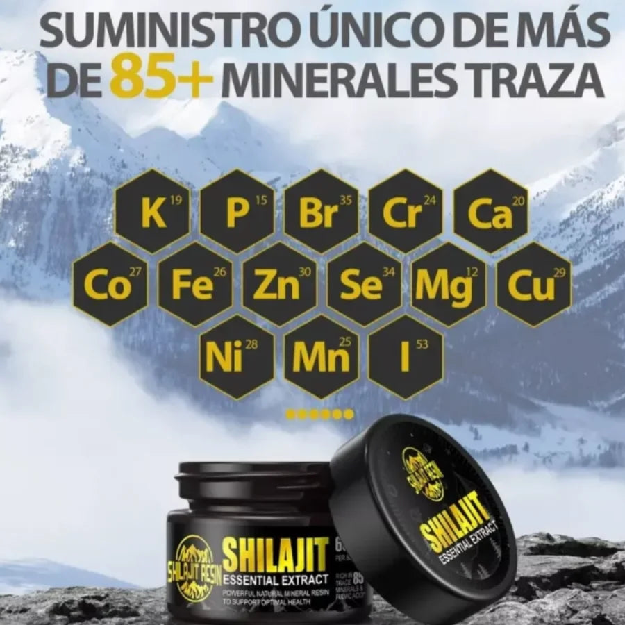 Shilajit Puro en Resina 50g | Superalimento del Himalaya, Energía Natural, Foco Mental y Apoyo Inmunológico