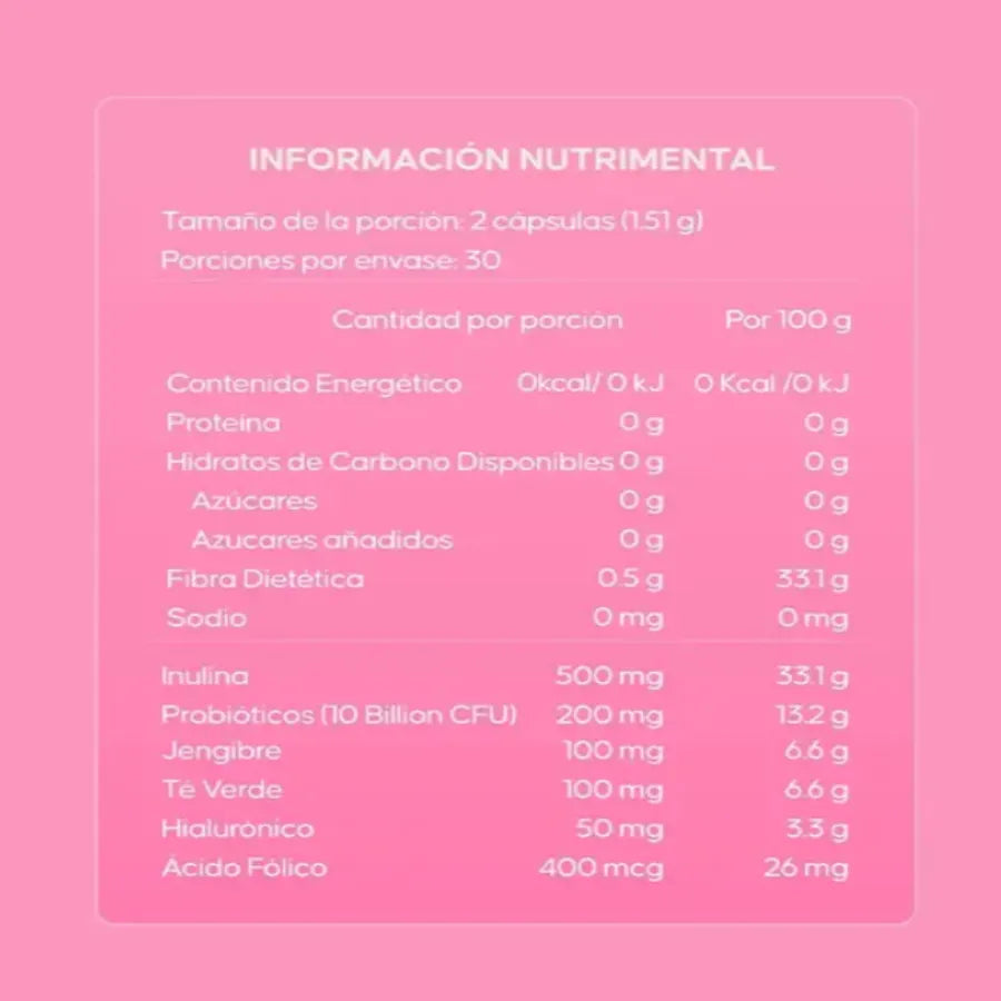 Suplemento Jousfit 4u 60 Cápsulas | Complejo de Probióticos, Prebióticos y Fibra | Adiós a la Inflamación y Estreñimiento | Con Ácido Hialurónico para la Piel y Té Verde Antioxidante | Salud Digestiva y Vitalidad Nexiora