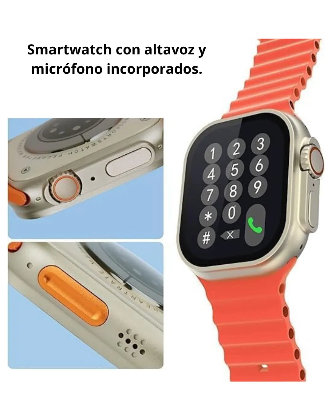Smartwatch T900 Ultra 2.02" | Reloj Inteligente con Llamadas Bluetooth, Carga Inalámbrica y Monitor de Salud | Compatible con Android e iOS