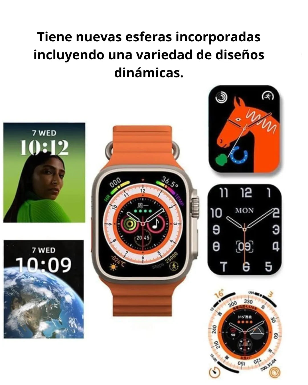 Smartwatch T900 Ultra 2.02" | Reloj Inteligente con Llamadas Bluetooth, Carga Inalámbrica y Monitor de Salud | Compatible con Android e iOS