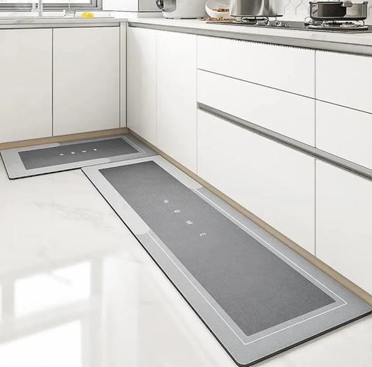 Set de Tapetes Multiusos para Hogar y Oficina | 2 Piezas (40x120cm + 40x60cm) | Antideslizantes de Terciopelo Técnico | Ultra Absorbentes y de Secado Rápido | Protección de Pisos y Resistencia al Aceite | Diseño Moderno Nexiora