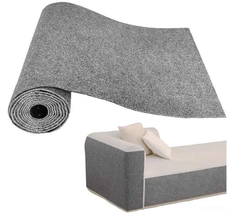 Tapete Rascador para Gatos Autoadhesivo 40cm x 1m | Protector de Muebles y Sofás contra Arañazos | Alfombrilla Ecológica Recortable y Reutilizable | Solución Anti-Estrés para Gatos y Armonía en el Hogar | Color Gris