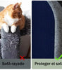 Tapete Rascador para Gatos Autoadhesivo 40cm x 1m | Protector de Muebles y Sofás contra Arañazos | Alfombrilla Ecológica Recortable y Reutilizable | Solución Anti-Estrés para Gatos y Armonía en el Hogar | Color Gris