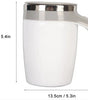 Taza de Café con Agitación Automática Magnética | Vaso Térmico de Acero Inoxidable 304 | Mezclador Eléctrico Portátil para Café, Proteína y Chocolate | Capacidad 380ml | Diseño Ergonómico en Color Blanco
