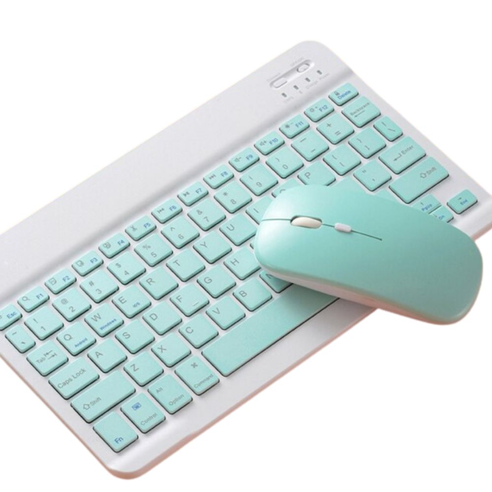 Kit Teclado y Mouse Inalámbrico Bluetooth AS-110 | Recargable, Silencioso, Compatible con Tablet y PC