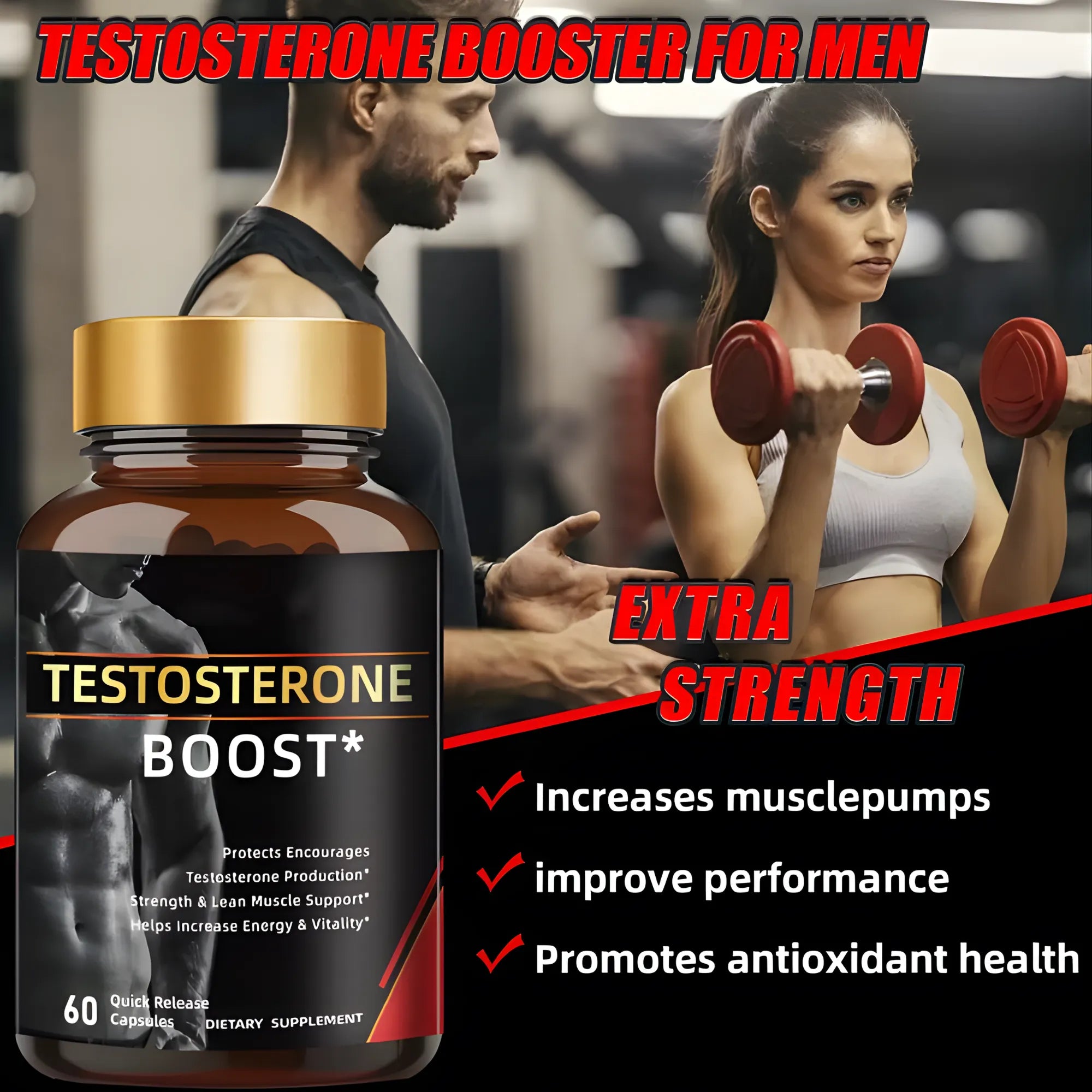 Suplemento Testosterone Boot con Maca 60 Cápsulas | Potenciador de Rendimiento Físico y Desarrollo Muscular | Aumenta tu Energía, Resistencia y Vitalidad Juvenil | Fórmula para Entrenamiento de Alta Intensidad