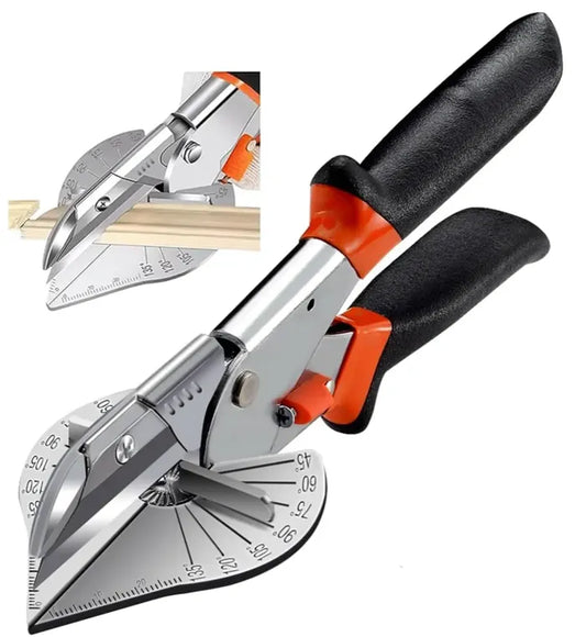 Tijeras de Inglete Multiángulo Profesionales | Cortador de Molduras y PVC de 45° a 135° | Cuchilla de Acero Afilada y Robusta | Mango de Aleación de Aluminio Antideslizante | Herramienta de Precisión para Bricolaje Nexiora