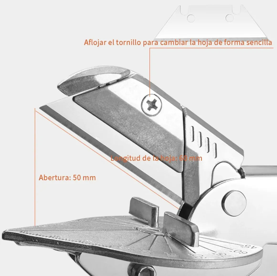 Tijeras de Inglete Multiángulo Profesionales | Cortador de Molduras y PVC de 45° a 135° | Cuchilla de Acero Afilada y Robusta | Mango de Aleación de Aluminio Antideslizante | Herramienta de Precisión para Bricolaje Nexiora