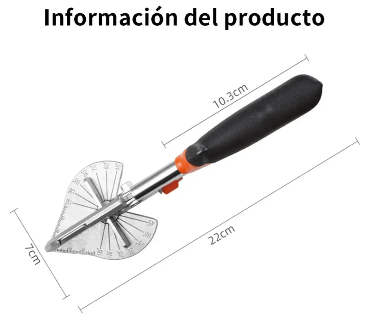 Tijeras de Inglete Multiángulo Profesionales | Cortador de Molduras y PVC de 45° a 135° | Cuchilla de Acero Afilada y Robusta | Mango de Aleación de Aluminio Antideslizante | Herramienta de Precisión para Bricolaje Nexiora