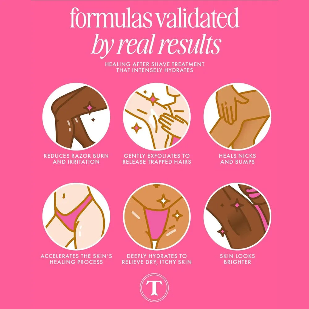Truly Beauty Soft Serve Rosa 90ml | Aceite Corporal Post-Afeitado con Ácido Hialurónico y Péptidos | Previene Vellos Encarnados e Irritación | Hidratante Hipoalergénico con Aroma a Fresa
