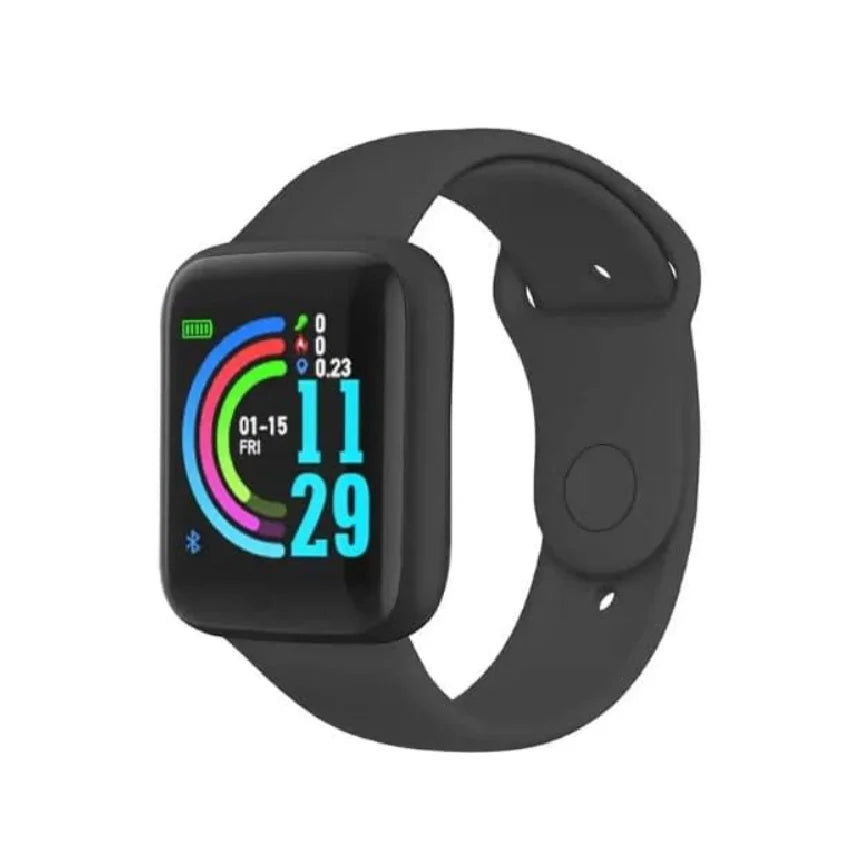 Smartwatch D20 Y68 Reloj Inteligente | Pantalla 1.3", Monitor Cardíaco y Deportivo, Carga USB Directa
