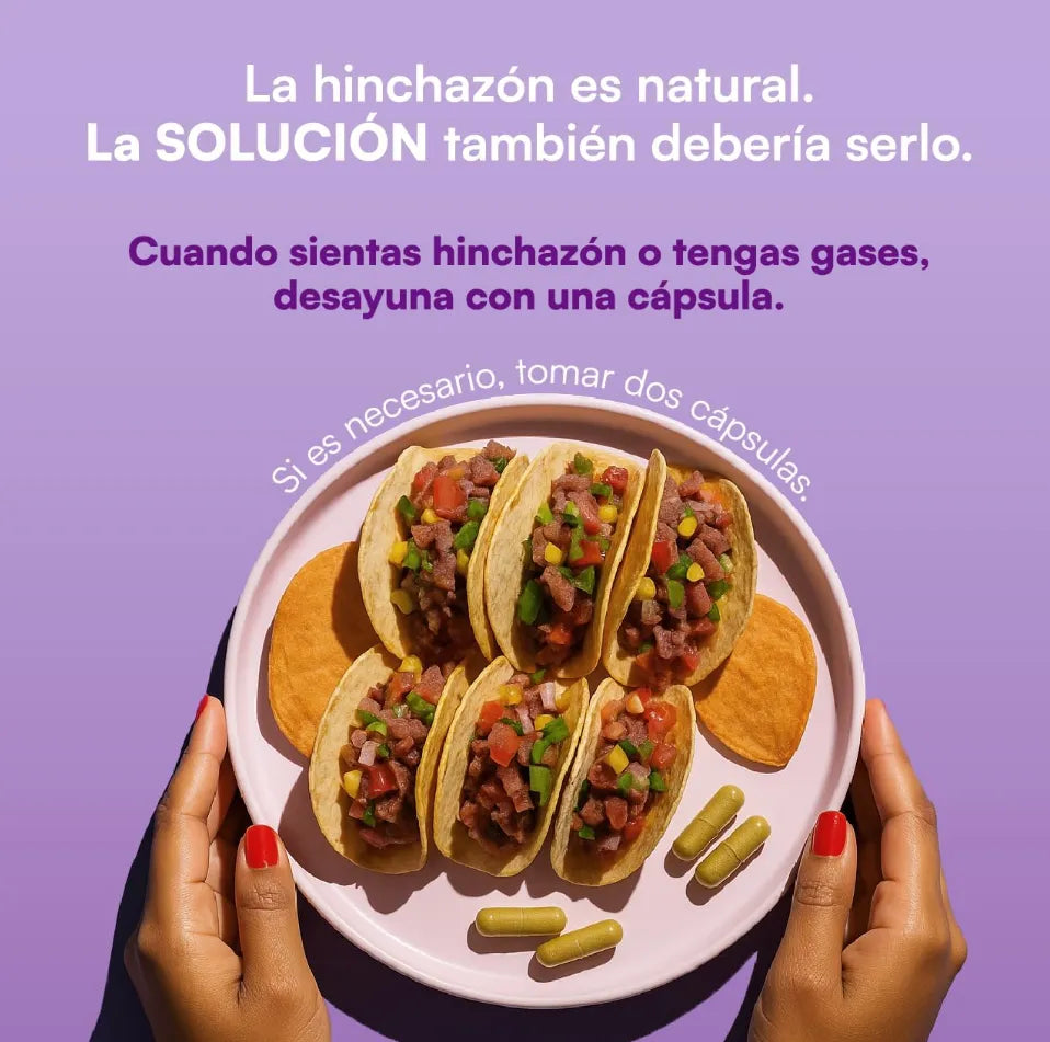 Suplemento Debloat 30 Cápsulas | Alivio de Hinchazón Abdominal y Gases | Fórmula Natural con Vinagre de Manzana, Jengibre y Diente de León | Drenaje de Líquidos Retenidos y Soporte Digestivo